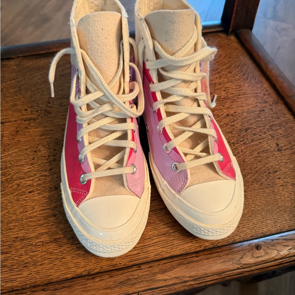 Converse Chuck Taylor Pink and White High-Tops